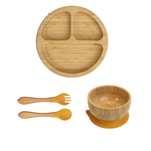 Eco-Friendly Bamboo Baby Feeding Set for Safer Mealtimes